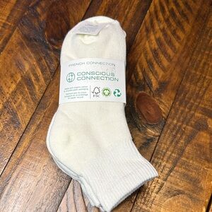 NWT French Connection Conscious Connection Organic Cotton Socks 5 PK SZ 4-10